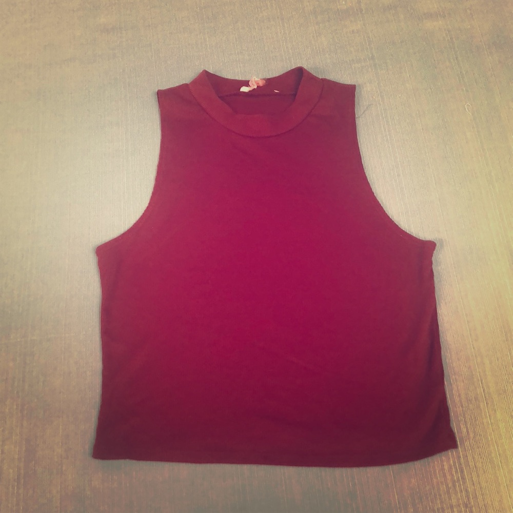 Maroon crop top
